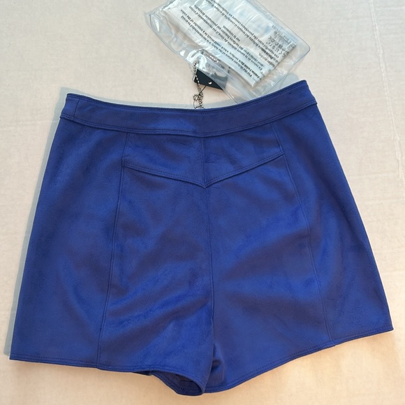 Guess XSmall Shorts Ruby Faux Suede Hot Shorts in Tanzanite blue purple NWT - Picture 7 of 9